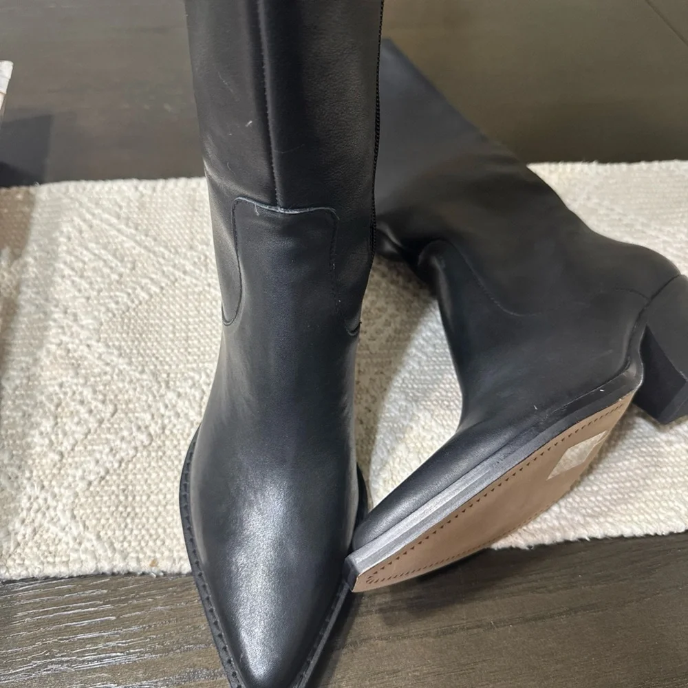 Dolce Vita Black Heeled Boots ,wide calf - Picture 2 of 5